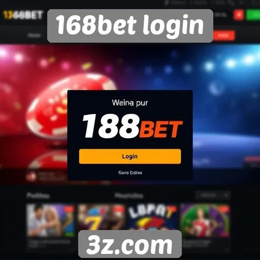 Interface e navegação no site 168bet login